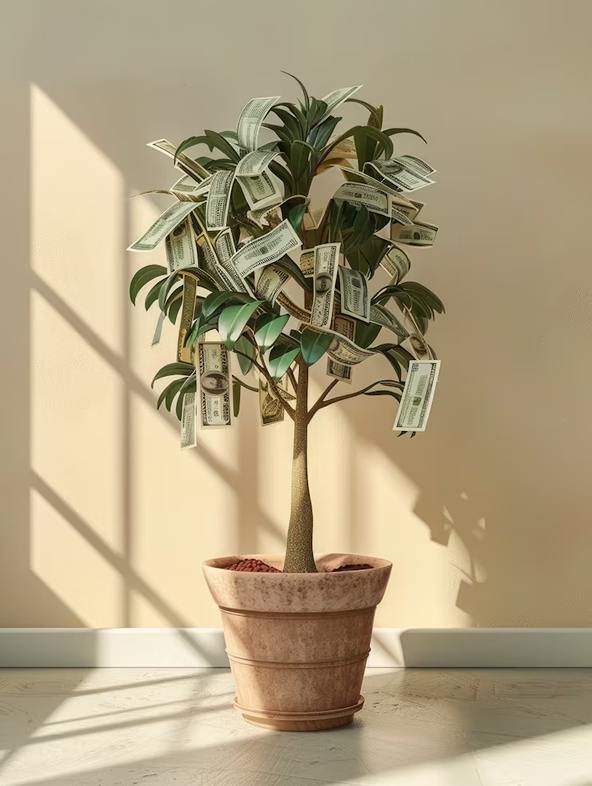 Turn empty decorative pots into wealth magnets