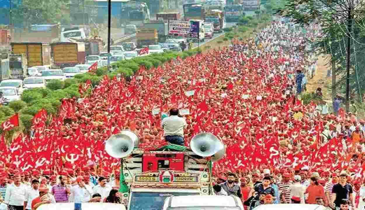 Farmer: long march reaches thane as maharashtra opens dialogue