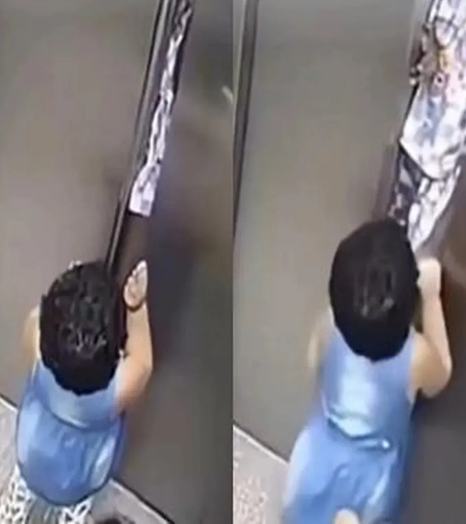 Elevatorsafety young girl prevents mishap lift