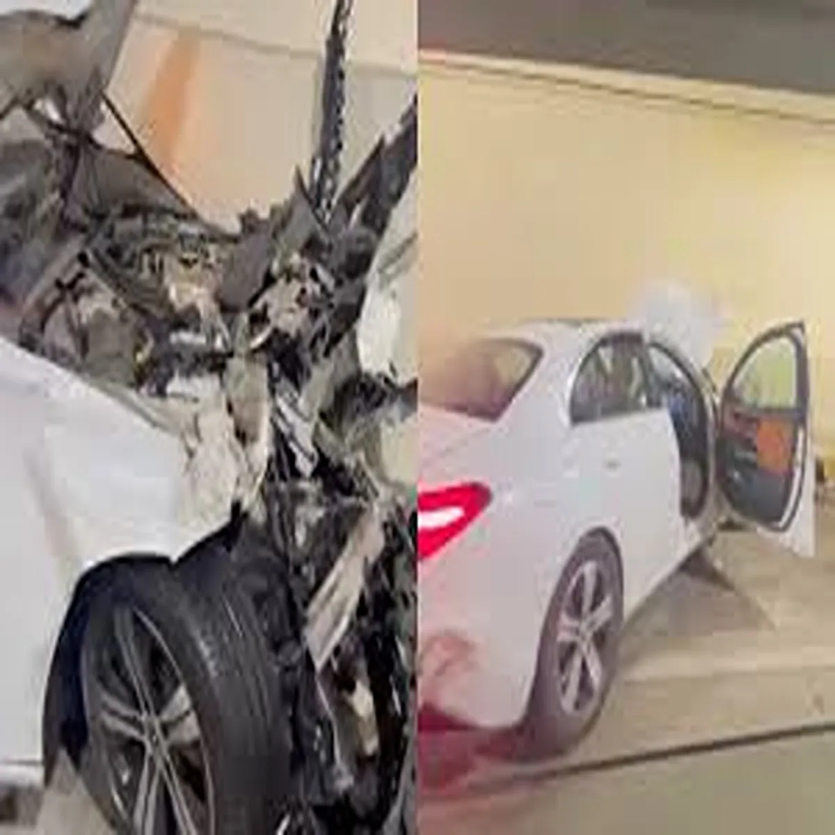 Accident minor driver car crash leaves