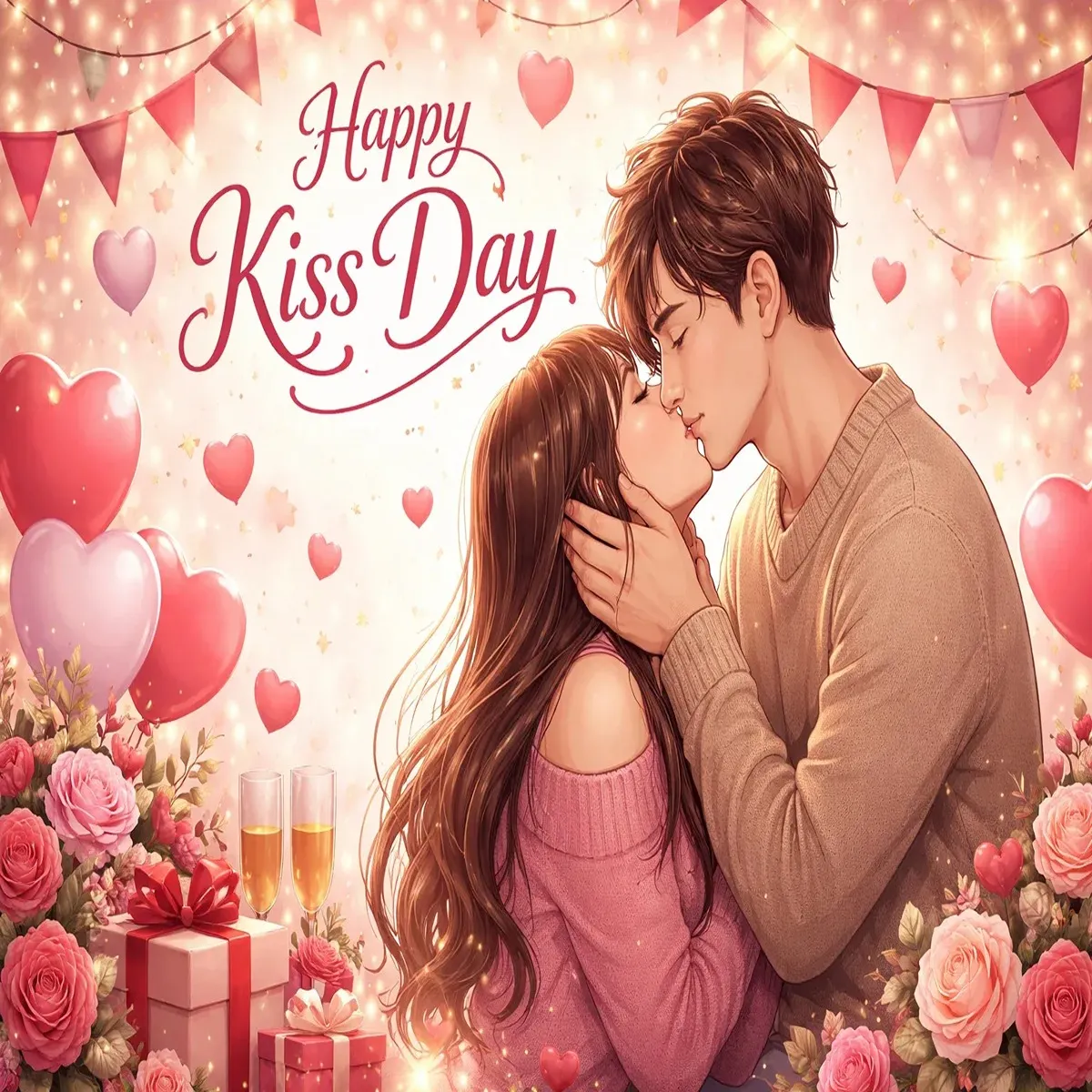 Valentinesweek kiss day celebrations emphasize love