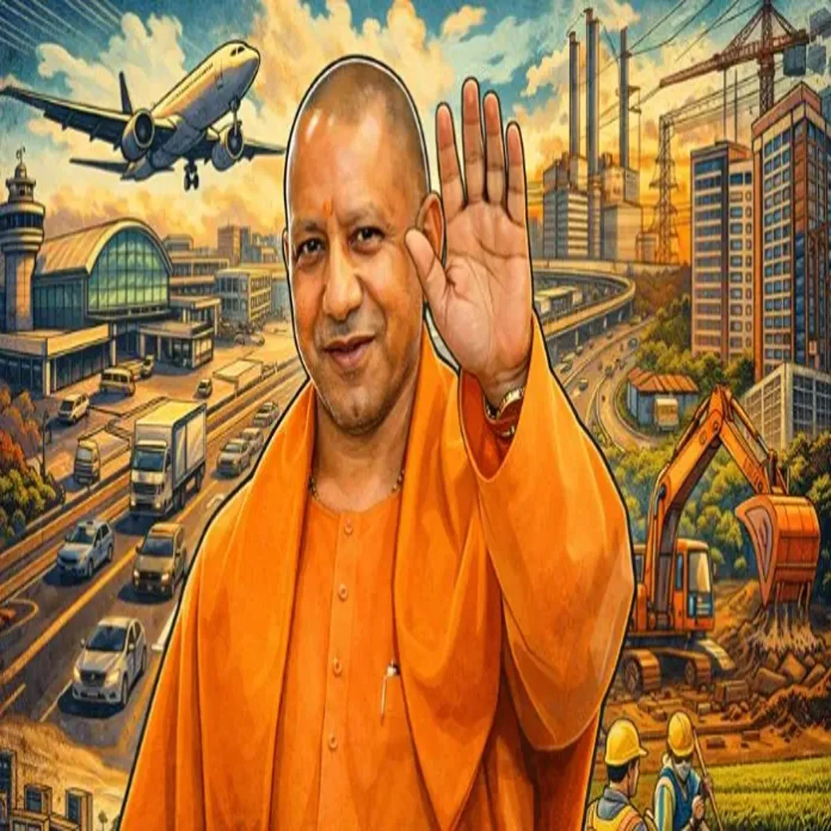 Defense yogi adityanath links development drive