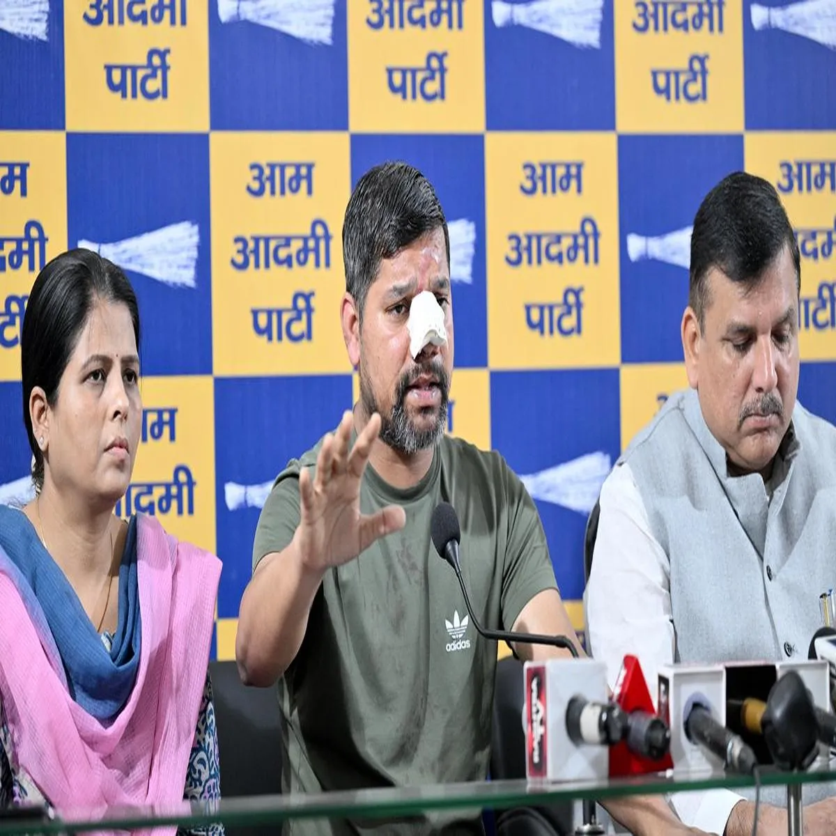 Politics bjp accuses aap workers disruption