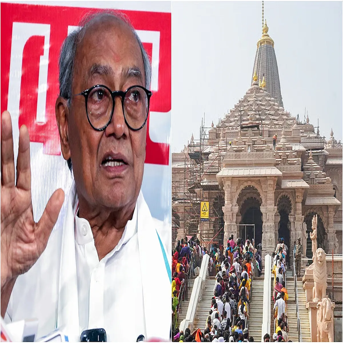 Politics digvijaya singh ayodhya visit sparks