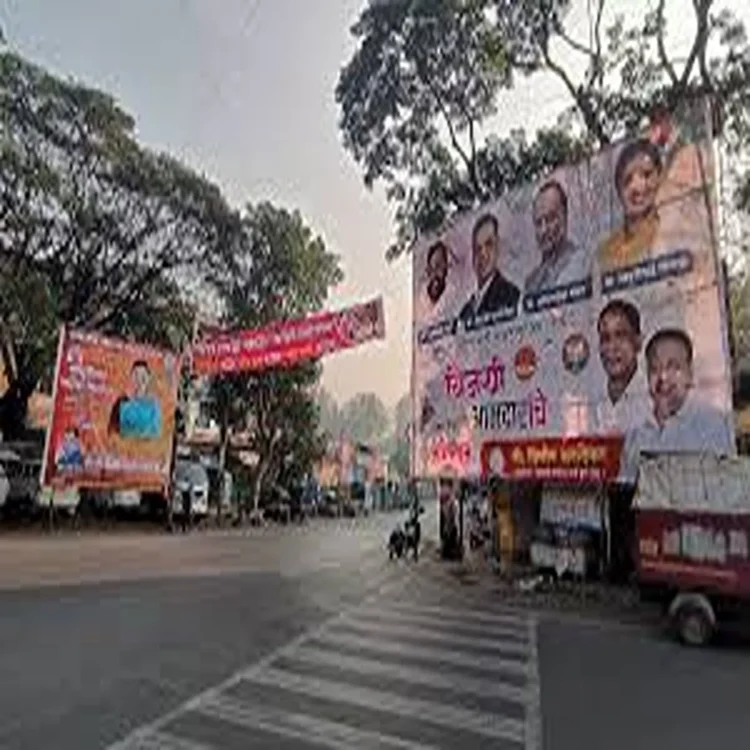 Election posters college walls polls