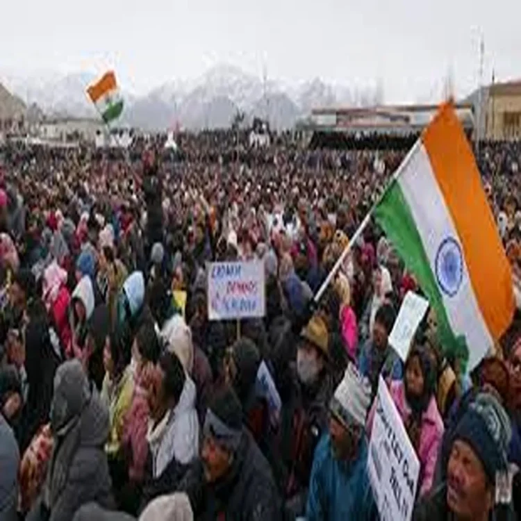 Ladakh statehood rally leh
