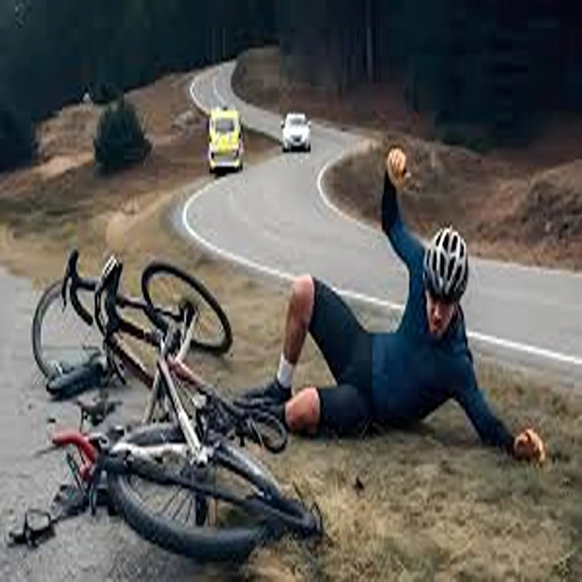 Roadsafety fatal highway collision leaves cyclist