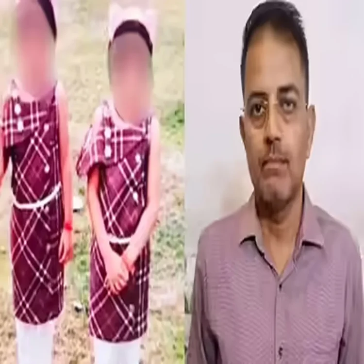 Father arrested kanpur twin daughters case
