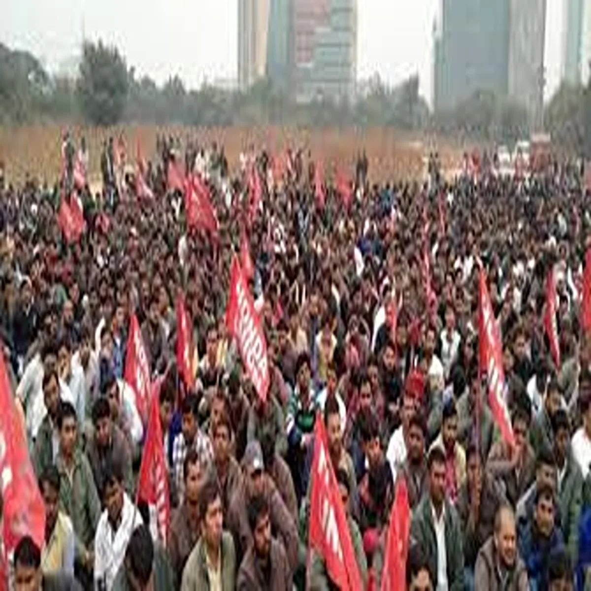 Labourstrike contract workers protest triggers security