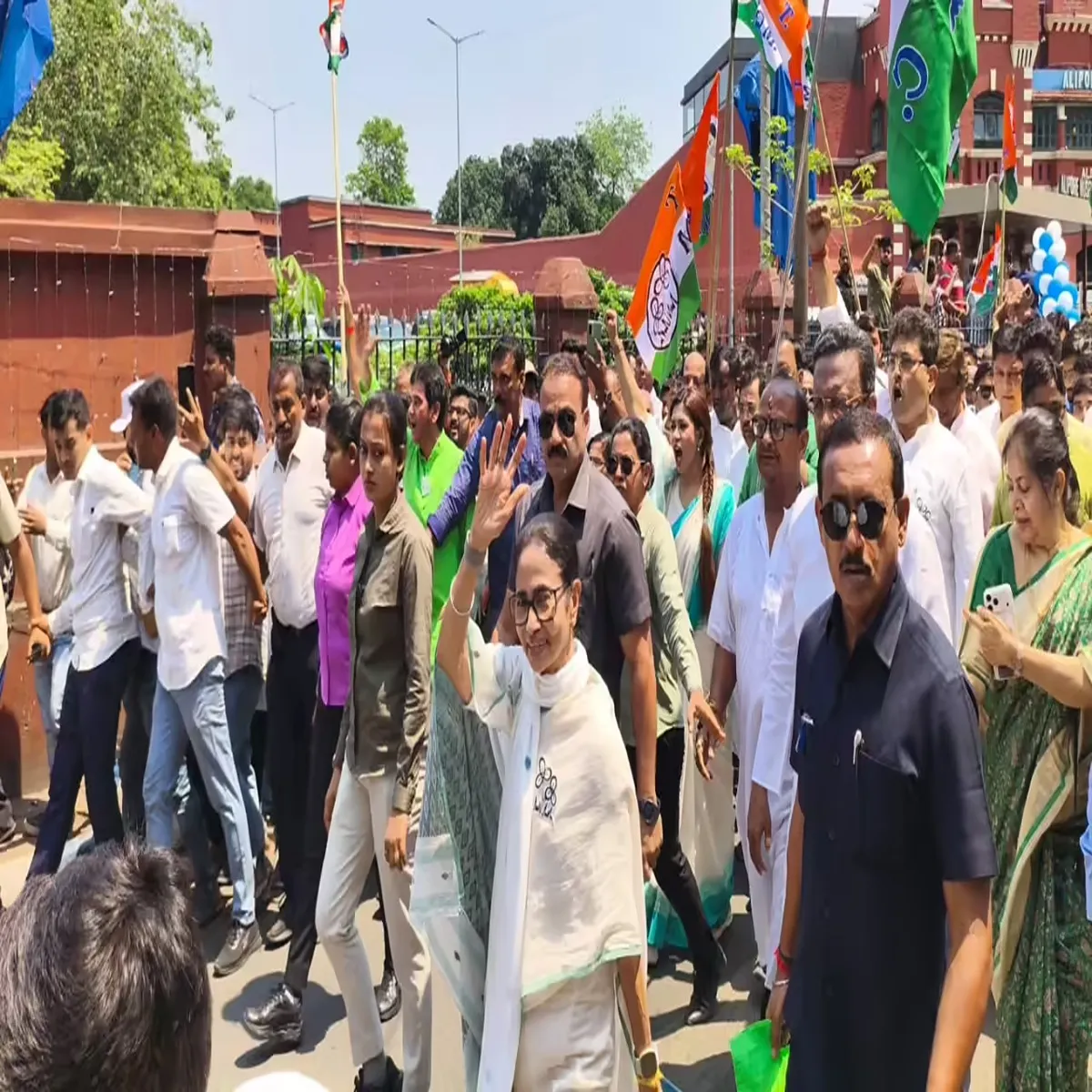 Election mamata banerjee walks file nomination