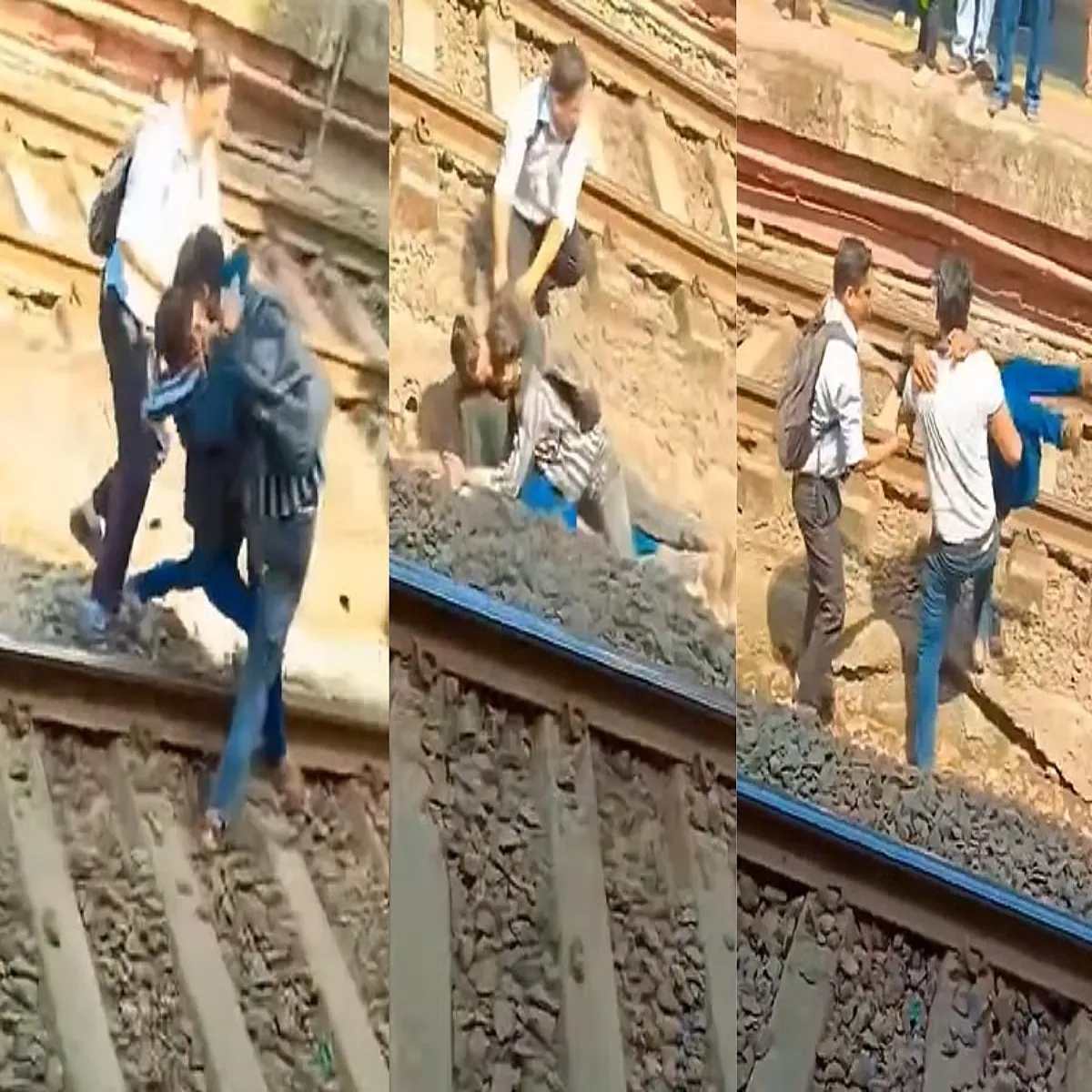 Safety schoolboys fight mulund station sparks