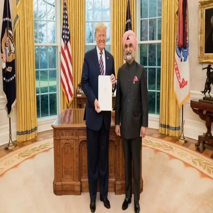 Trump congratulates sandhu delhi role