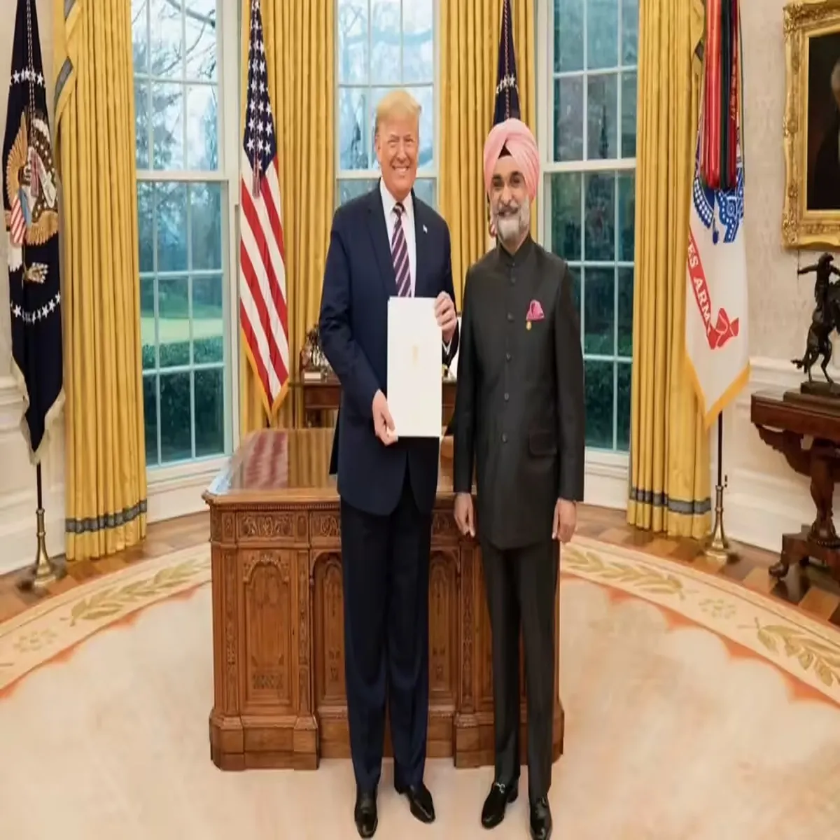 Politics trump congratulates taranjit sandhu delhi