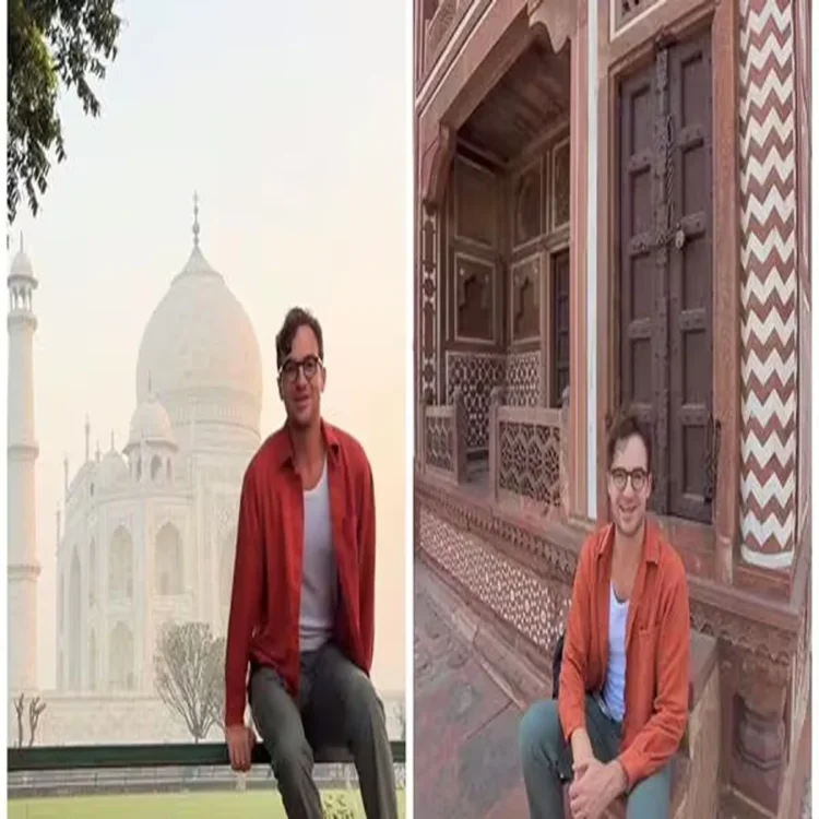 Us influencer 24hr india trip taj mahal