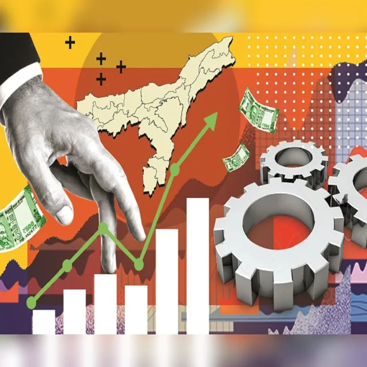 Assam gdp share rises steady
