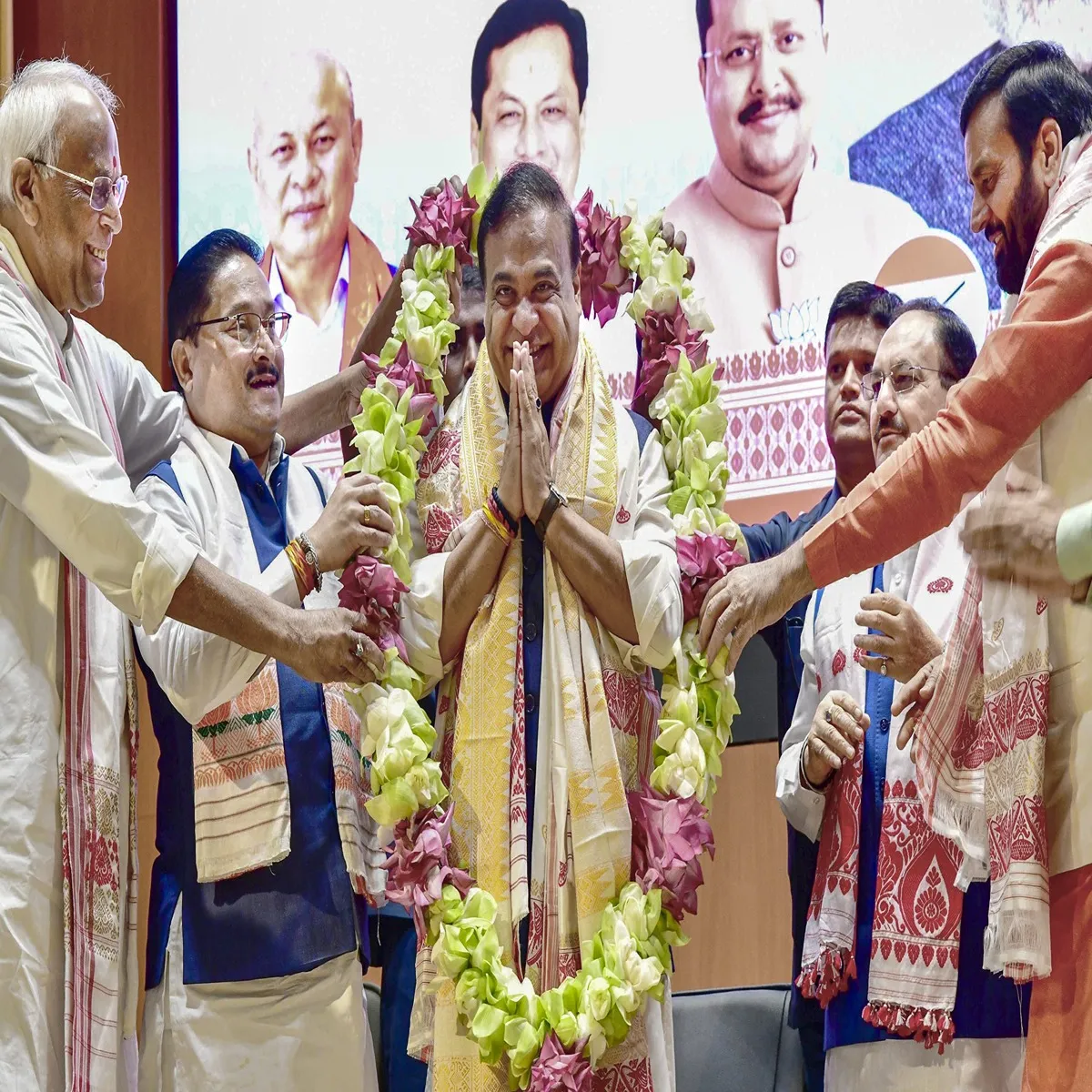 Politics assam nda set third straight