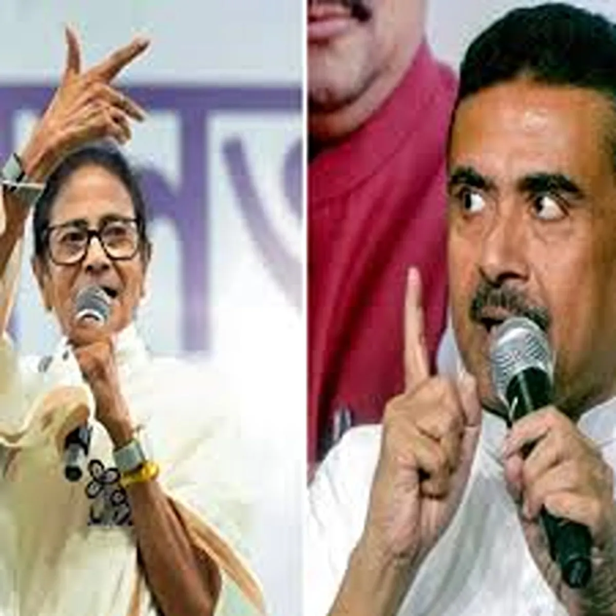 Politics bjp leaders portraits replace mamata
