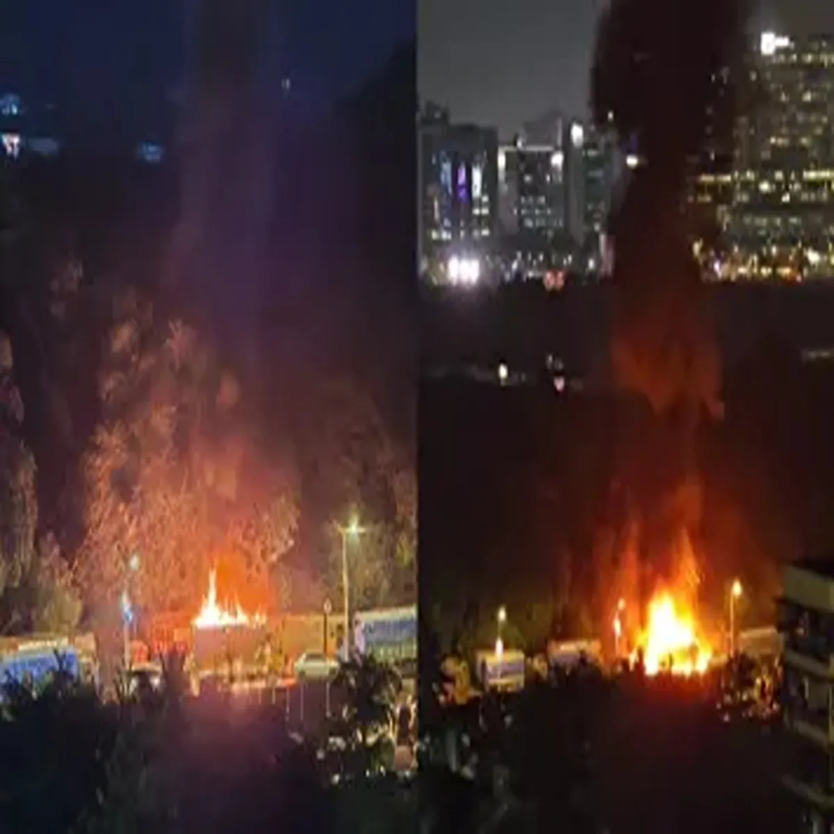Fireincident massive blaze erupts mumbai dharavi