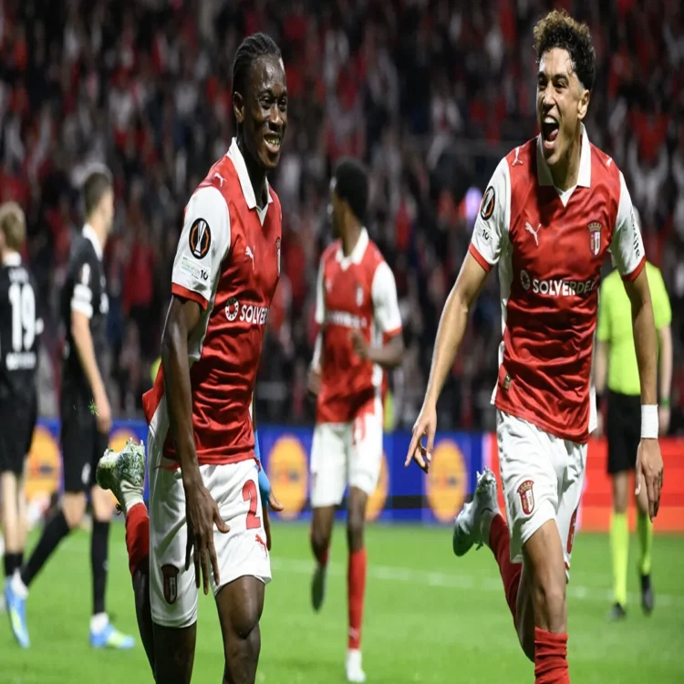 Football braga edge freiburg late goal