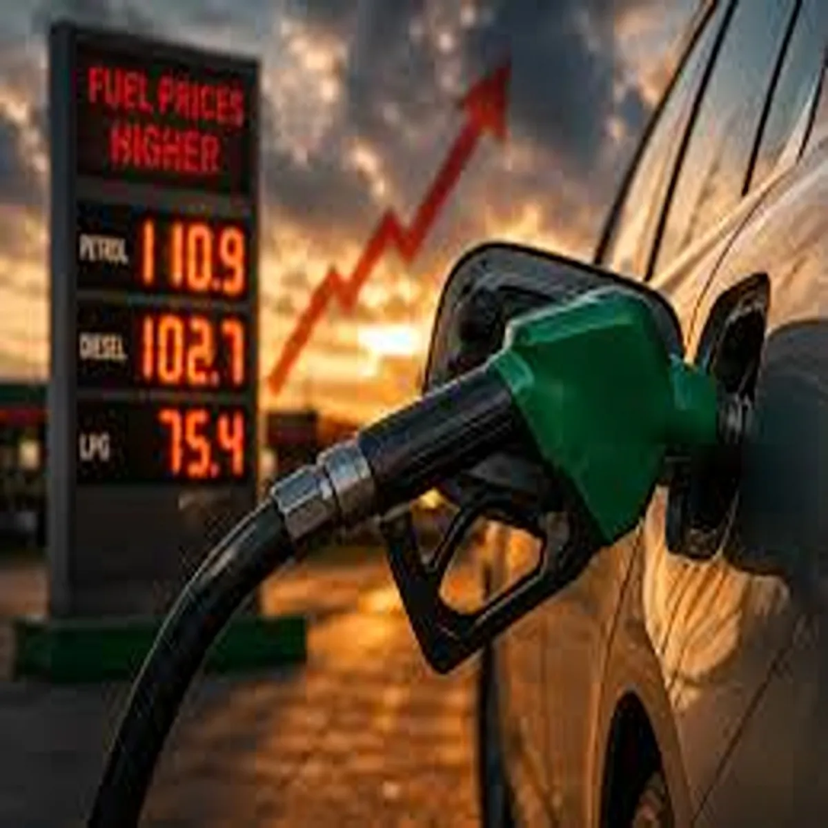 Crudeoil fuel price increase pushes petrol