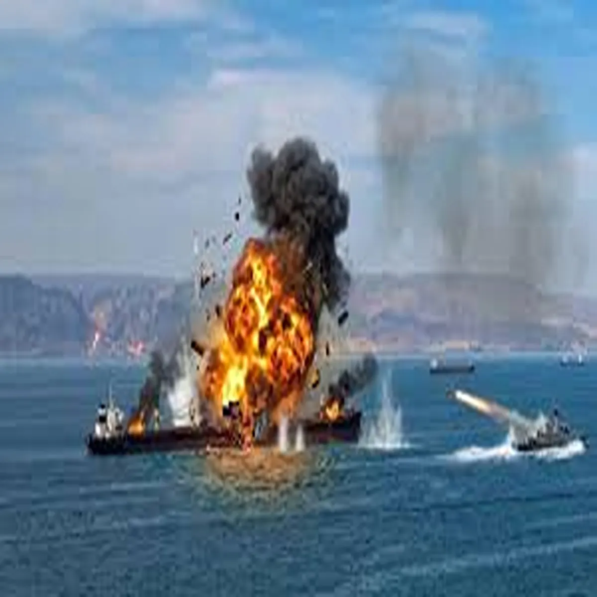 Shipping explosion triggers fire south korean
