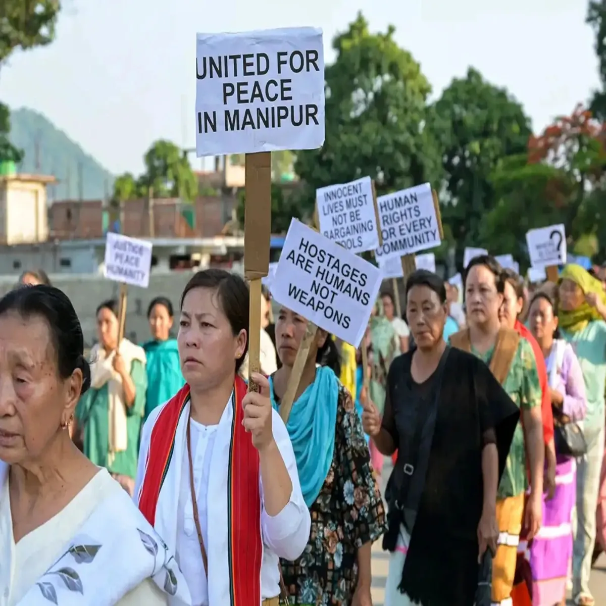 Manipur crisis public demonstration demands safe