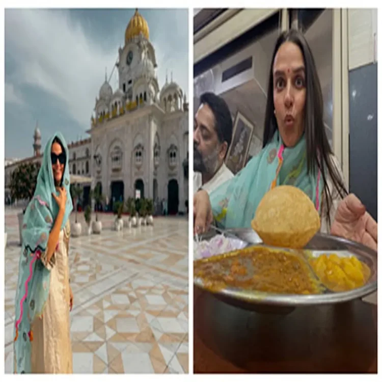 Neha dhupia amritsar visit moments
