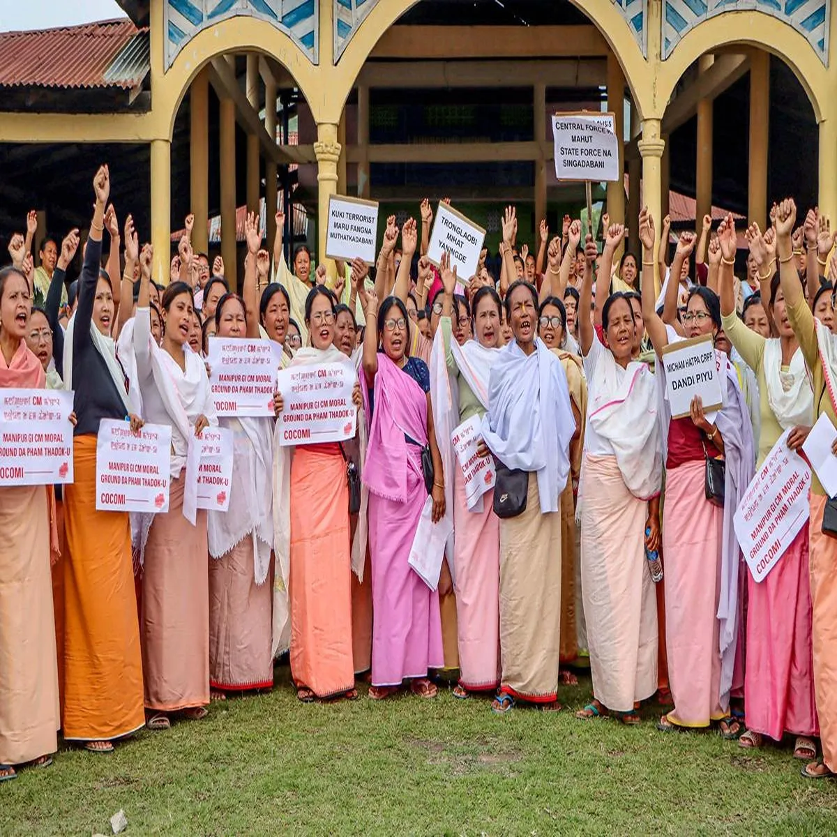 Security imphal residents renew demands justice