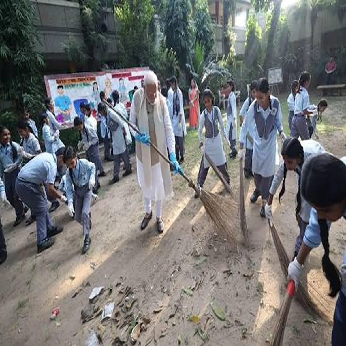 Cleanliness nadda leads sanitation campaign pays