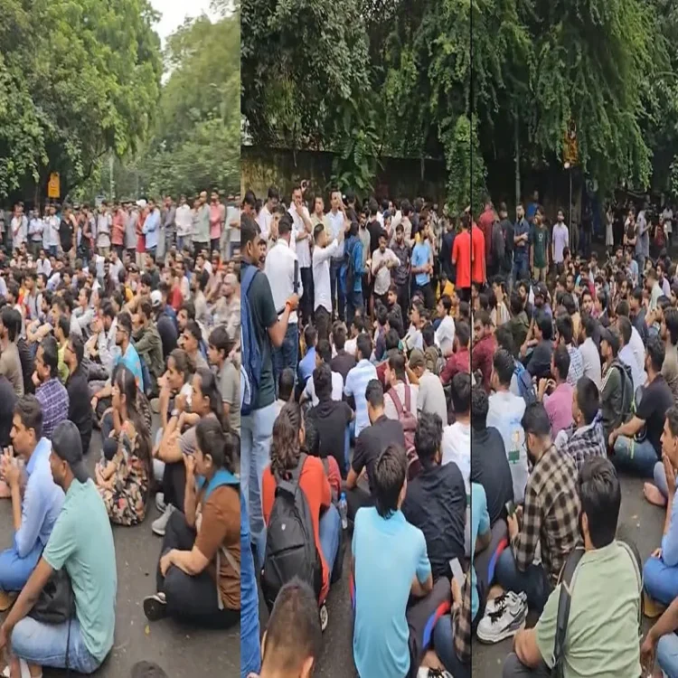 Education protest delhi student rally