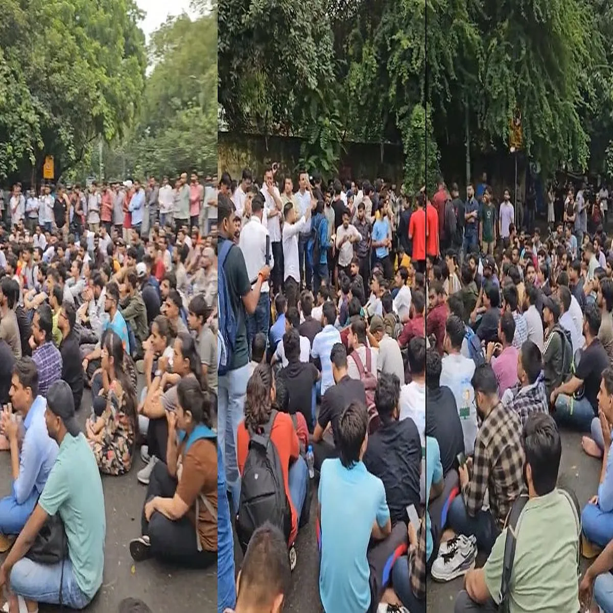 Educationprotest students rally delhi over exam