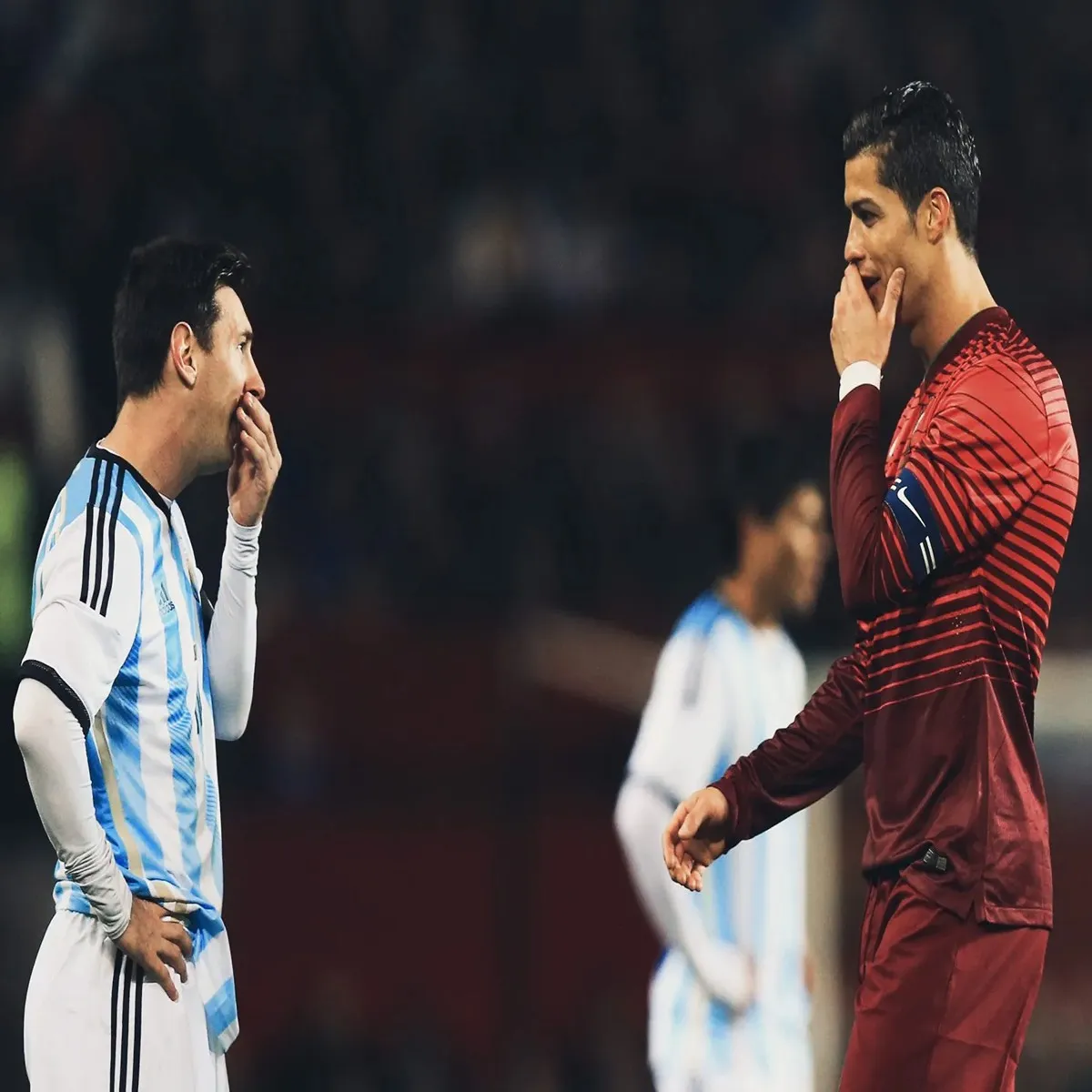 Football legends messi ronaldo new stars