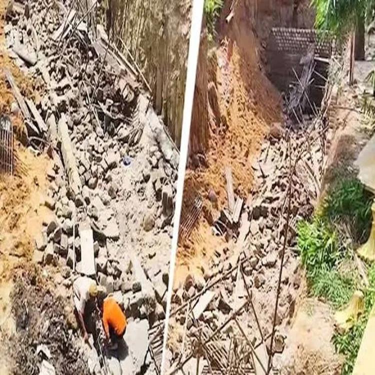 Jaipur construction wall collapse accident