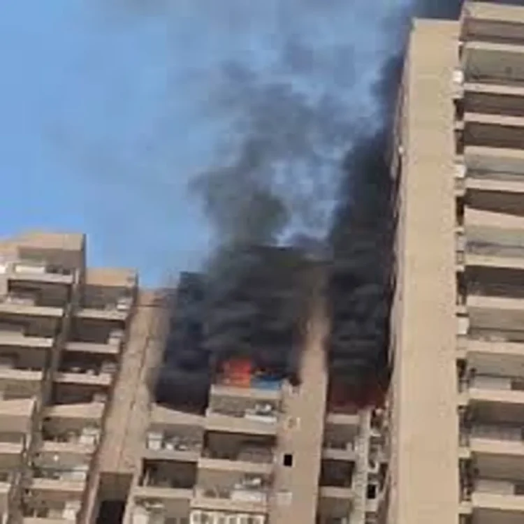 Noida residential fire rescue response