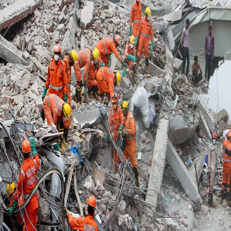 Rescue operation saket collapse search