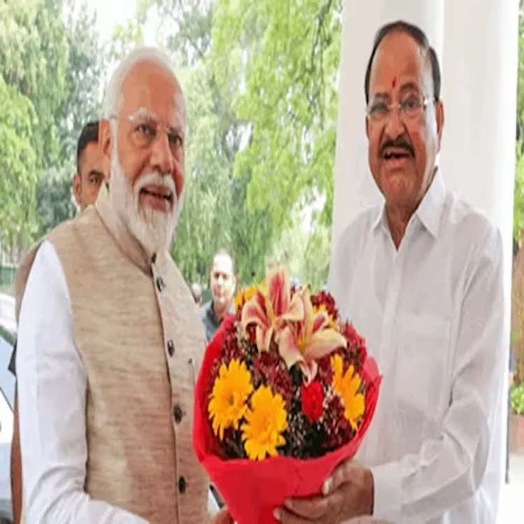 Venkaiah naidu hails modi leadership journey