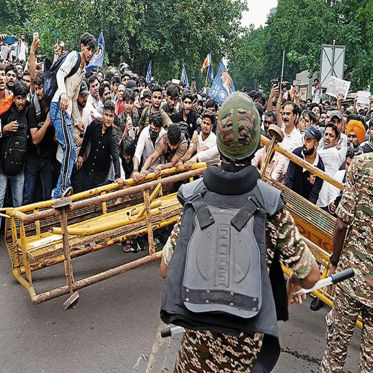 Aap support jantar mantar student protest