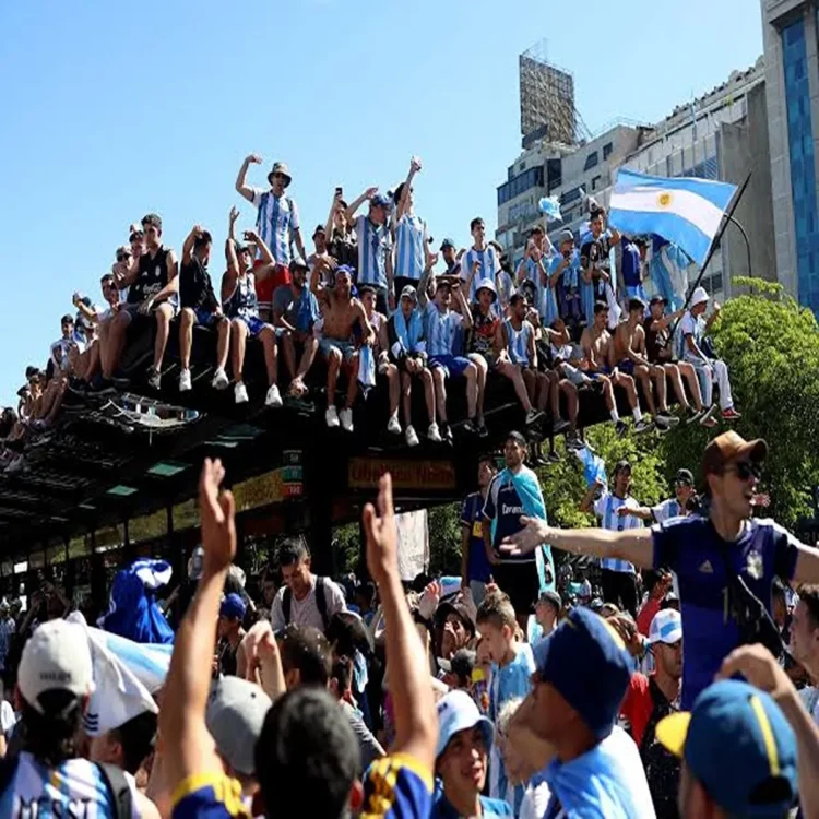 Argentina fans honor world cup run