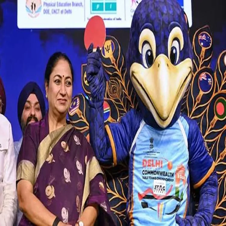 Delhi commonwealth tt mascot launch