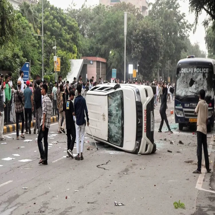 Delhi police digital evidence protest probe