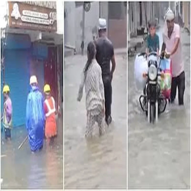 Delhi rain heavy downpour disrupts ncr traffic