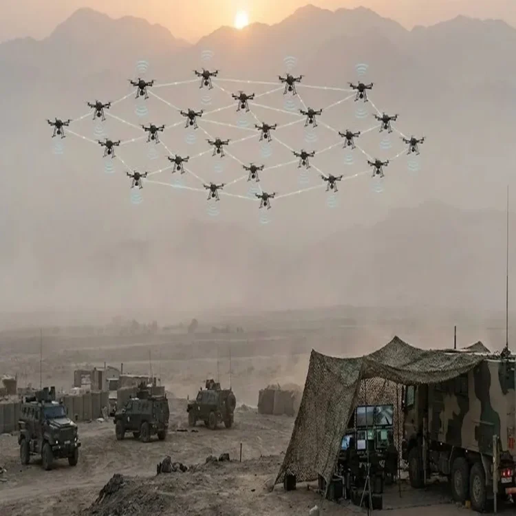 Drdo advanced 50 drone swarm project