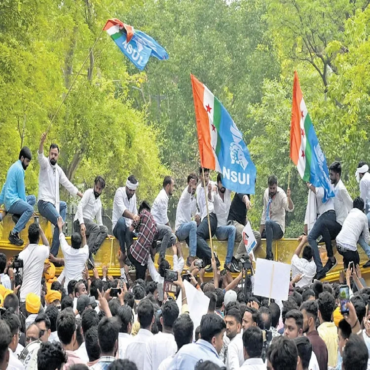 Education delhi neet protest parliament march