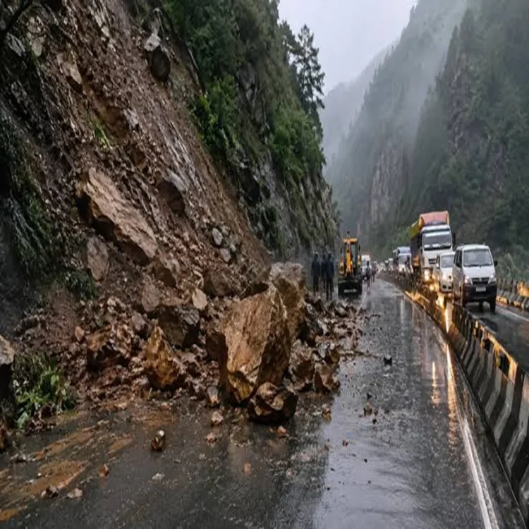 Jammu srinagar highway landslides closure