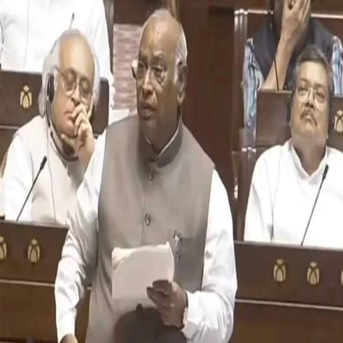 Neetprotests kharge demands amit shah resignation