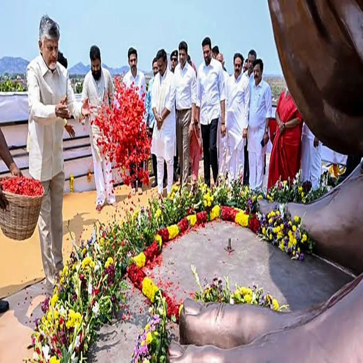 Development naidu returns amaravati after major