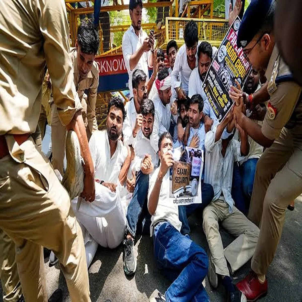 Neet parliament protest over exam leak