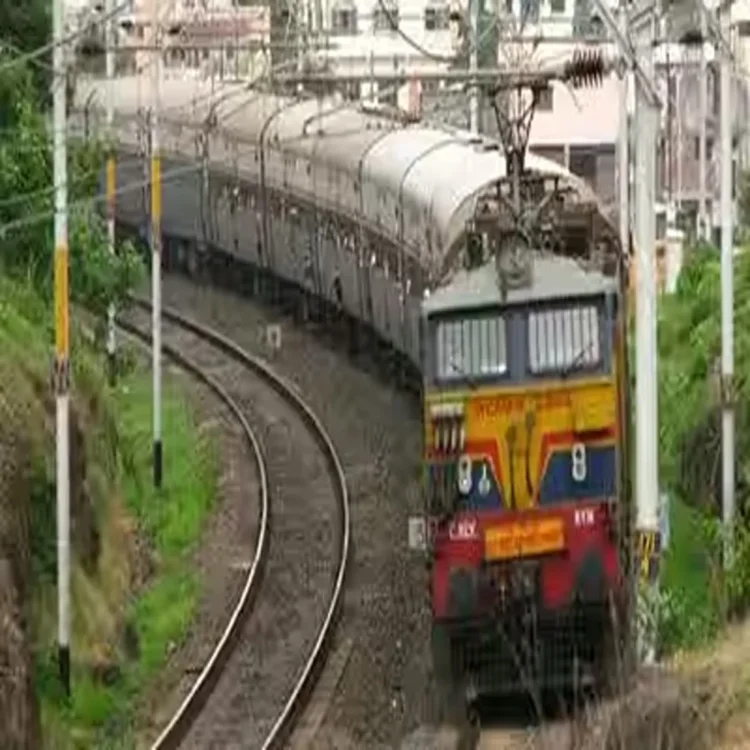 Railway track obstruction near prayagraj