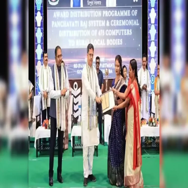 Tripura panchayat awards rural development progress