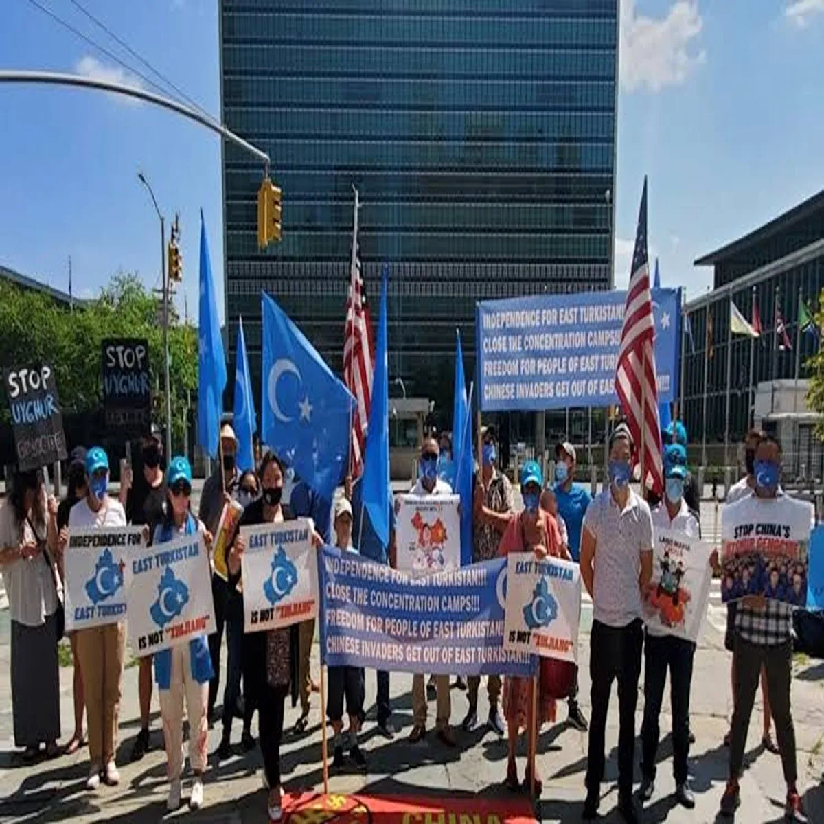 Uyghur protests demonstrators mark urumchi anniversary